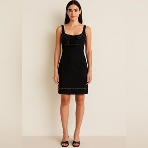 PAULE KA Black Tailored Sleeveless Mini Dress FR 36 US 4